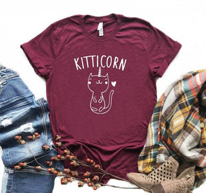 Cute I Love Pet Kitticorn Cartoon Tee shirt