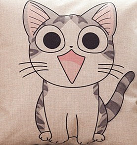 Cute Cat Cartoon Throw Pillow - Only Cat Shirts