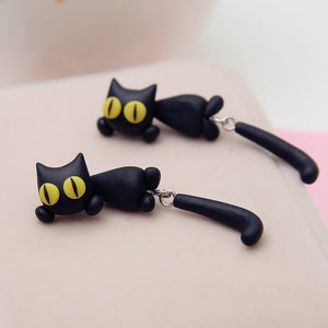 Fun Black Cat Earrings - Only Cat Shirts