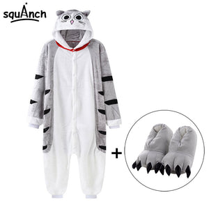 Cat Onesie With Slippers | Adult Size
