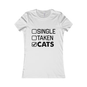 single taken by cats tshirt white 