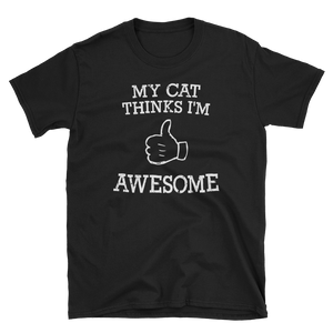 my cat thinks im awesome funny cute cat shirt onlycatshirts