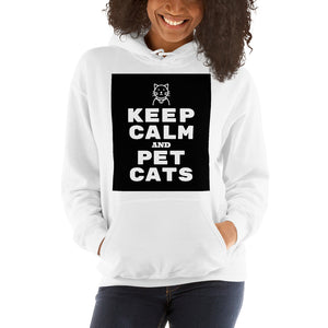 keep calm and pet cats hoodie
