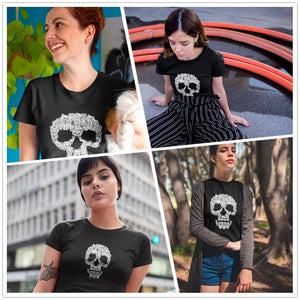 Kittens Skull Halloween T Shirt