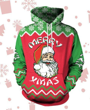 Christmas cartoon cat women Ugly Christmas hooded sweater Couple matching clothing unisex lovers for men autumn winter new