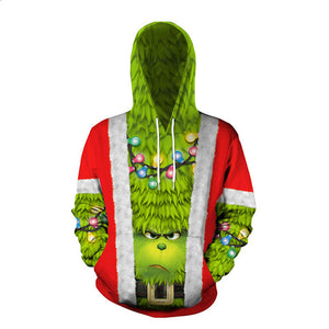 Christmas cartoon cat women Ugly Christmas hooded sweater Couple matching clothing unisex lovers for men autumn winter new