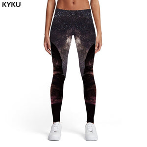 KYKU Brand Cat Leggings Women Animal Spandex Cartoon Printed pants Harajuku Trousers Graffiti Leggins Womens Leggings Pants