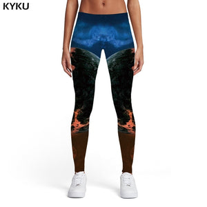 KYKU Brand Cat Leggings Women Animal Spandex Cartoon Printed pants Harajuku Trousers Graffiti Leggins Womens Leggings Pants