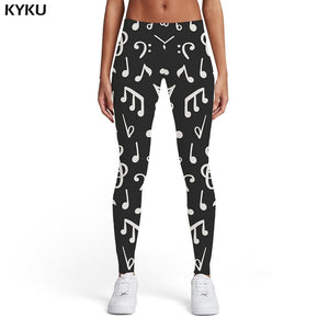 KYKU Brand Cat Leggings Women Animal Spandex Cartoon Printed pants Harajuku Trousers Graffiti Leggins Womens Leggings Pants