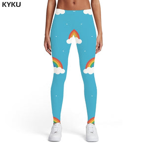 KYKU Brand Cat Leggings Women Animal Spandex Cartoon Printed pants Harajuku Trousers Graffiti Leggins Womens Leggings Pants