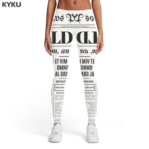 KYKU Brand Cat Leggings Women Animal Spandex Cartoon Printed pants Harajuku Trousers Graffiti Leggins Womens Leggings Pants