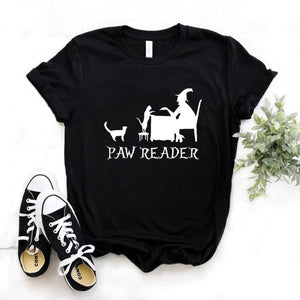 Paw Reader Cat Lady T-shirt