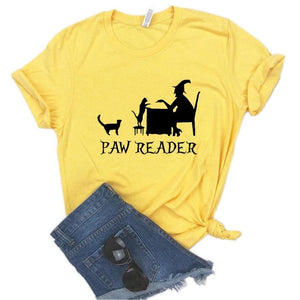 Paw Reader Cat Lady T-shirt