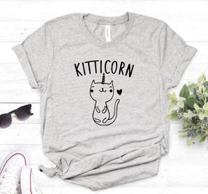 Cute I Love Pet Kitticorn Cartoon Tee shirt