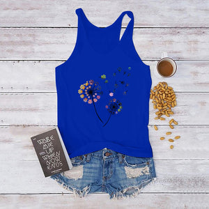 Chromatic Dandelion Cat Paws Print Tanks Tops Women Summer Graphic Vest Sexy Tank Top Sleeveless Woman Camiseta Tirantes Mujer