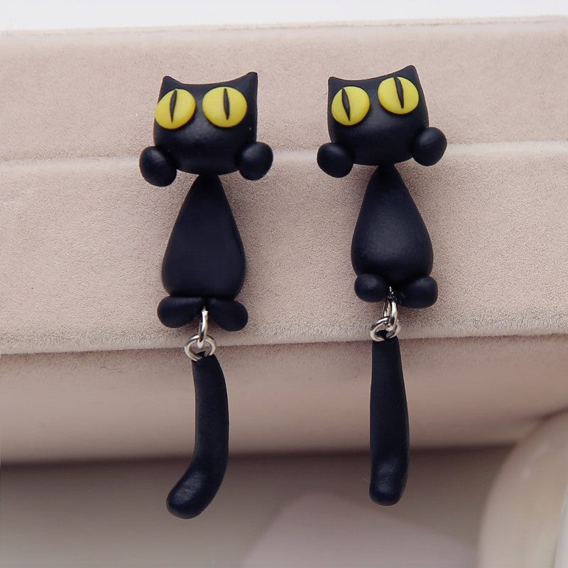 Black Cat Earrings for sale  eBay