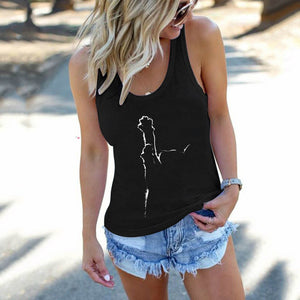 Funny Cat Print Tank Top Women Sleeveless Harajuku Fitness Femme Black Summer Loose Vest Tops Mujer Clothes Woman Oversized