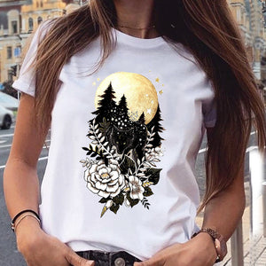 Women Graphic Paw Dog Love Style Cartoon Cat Fashion Aesthetic Animal Short Sleeve Print Female Clothes Tops Tees Tshirt T-Shirt