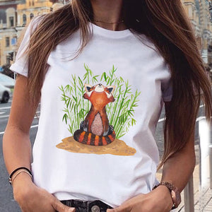 Women Graphic Paw Dog Love Style Cartoon Cat Fashion Aesthetic Animal Short Sleeve Print Female Clothes Tops Tees Tshirt T-Shirt