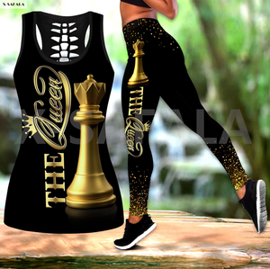 Baby Cat Animal Art Two Piece Yoga Set Women 3D Print Vest Hollow Out Tank Top High Waist Legging Summer Casual Sport1