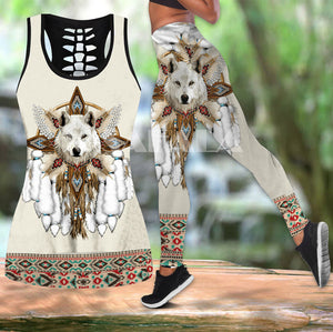 Baby Cat Animal Art Two Piece Yoga Set Women 3D Print Vest Hollow Out Tank Top High Waist Legging Summer Casual Sport1