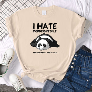 T-Shirts Cat Is Looking At The Cup Lovely Printed T Shirt For Woman Goth Korean Style Women Clothes Funny Vintage Womens Tshirt