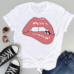Women Cartoon Simple Cat New Cute 2021 Short Sleeve Sweet Summer Fashion Print Lovely Clothes Tops Tees Tshirt T-Shirt