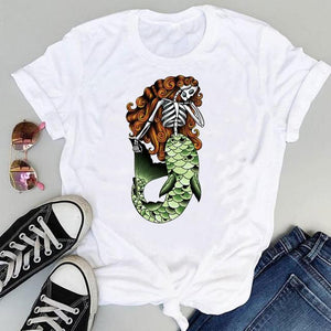 Women Cartoon Simple Cat New Cute 2021 Short Sleeve Sweet Summer Fashion Print Lovely Clothes Tops Tees Tshirt T-Shirt