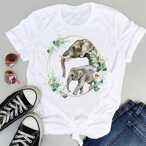 Women Cartoon Simple Cat New Cute 2021 Short Sleeve Sweet Summer Fashion Print Lovely Clothes Tops Tees Tshirt T-Shirt