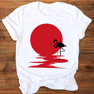 Women Graphic Cartoon Cat Animal Flower Fashion Printing 90s Style Print Clothes Lady Tees Tops Female T Shirt Womens T-Shirt