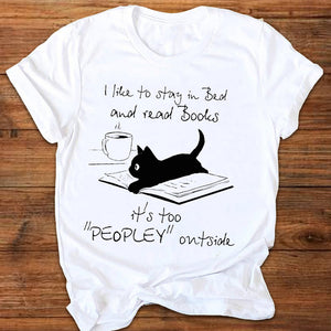 Women Graphic Cartoon Cat Animal Flower Fashion Printing 90s Style Print Clothes Lady Tees Tops Female T Shirt Womens T-Shirt