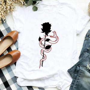 Women Lady Cat Funny Coffee Short Sleeve Cute Print Casual T Tee Womens Tshirt for Female Shirt Clothes Top Graphic T-shirt