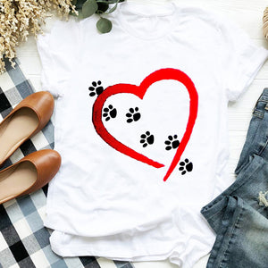 Women Lady Cat Funny Coffee Short Sleeve Cute Print Casual T Tee Womens Tshirt for Female Shirt Clothes Top Graphic T-shirt