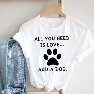 Women Clothing Cat Funny Letter Cute Kawaii Fruit Cartoon Ladies Summer Clothes Print Tshirt Female Tee Top Graphic T-shirt