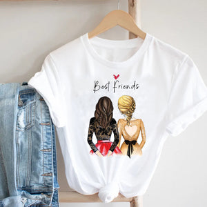 Women Clothing Cat Funny Letter Cute Kawaii Fruit Cartoon Ladies Summer Clothes Print Tshirt Female Tee Top Graphic T-shirt