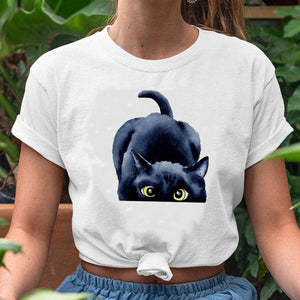 Women Lovely Love Cat Animal Short Sleeve 2021 Funny 90s Trend Spring Summer Print Sweet Tshirt Lady Clothes Tops Tees T-Shirt