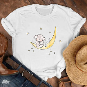 Women Lady Cat Pet Funny Kawaii Casual 90s Style Cartoon Shirt Clothes Tshirt Tee Womens Top Female Print T Graphic T-shirt