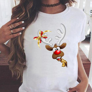 Women Cat Pet Funny Cute 2022 T Top Fashion Happy Holiday Christmas Print Graphic Tee Cartoon Shirt Female Tshirt T-Shirts