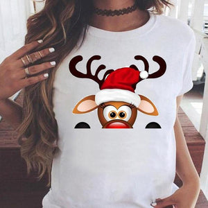 Women Cat Pet Funny Cute 2022 T Top Fashion Happy Holiday Christmas Print Graphic Tee Cartoon Shirt Female Tshirt T-Shirts