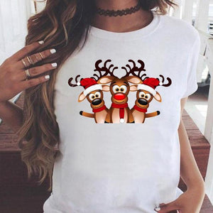Women Cat Pet Funny Cute 2022 T Top Fashion Happy Holiday Christmas Print Graphic Tee Cartoon Shirt Female Tshirt T-Shirts