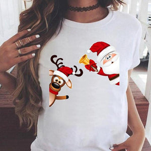 Women Cat Pet Funny Cute 2022 T Top Fashion Happy Holiday Christmas Print Graphic Tee Cartoon Shirt Female Tshirt T-Shirts