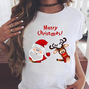 Women Cat Pet Funny Cute 2022 T Top Fashion Happy Holiday Christmas Print Graphic Tee Cartoon Shirt Female Tshirt T-Shirts