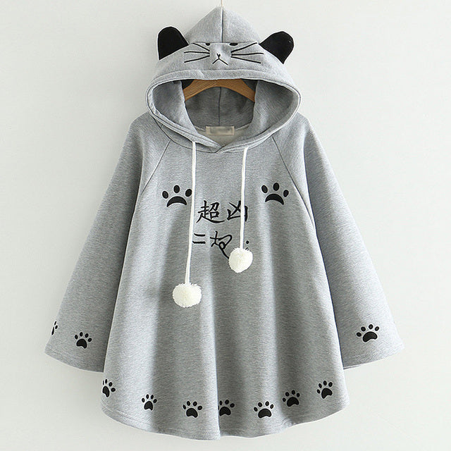 Women's Sweatshirt Coat, Kawaii Japanese Clothes