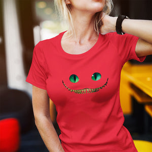 Disney Cheshire Cat Big Mouth Women T-Shirts Creative Loose Personalized Cartoon Fashion Tshirt Anime Outdoor Tees Dropship