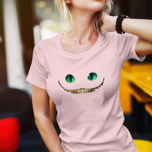 Disney Cheshire Cat Big Mouth Women T-Shirts Creative Loose Personalized Cartoon Fashion Tshirt Anime Outdoor Tees Dropship