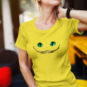 Disney Cheshire Cat Big Mouth Women T-Shirts Creative Loose Personalized Cartoon Fashion Tshirt Anime Outdoor Tees Dropship