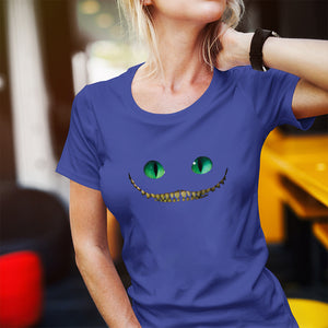 Disney Cheshire Cat Big Mouth Women T-Shirts Creative Loose Personalized Cartoon Fashion Tshirt Anime Outdoor Tees Dropship