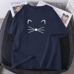 2021 Short Sleeve Tops Tees Harajuku Cats Cartoon T-shirts Woman Summer High Quality Lady Clothes Fashion K-pop Camisetas Female