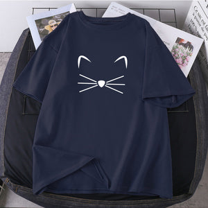 2021 Short Sleeve Tops Tees Harajuku Cats Cartoon T-shirts Woman Summer High Quality Lady Clothes Fashion K-pop Camisetas Female