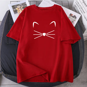 2021 Short Sleeve Tops Tees Harajuku Cats Cartoon T-shirts Woman Summer High Quality Lady Clothes Fashion K-pop Camisetas Female